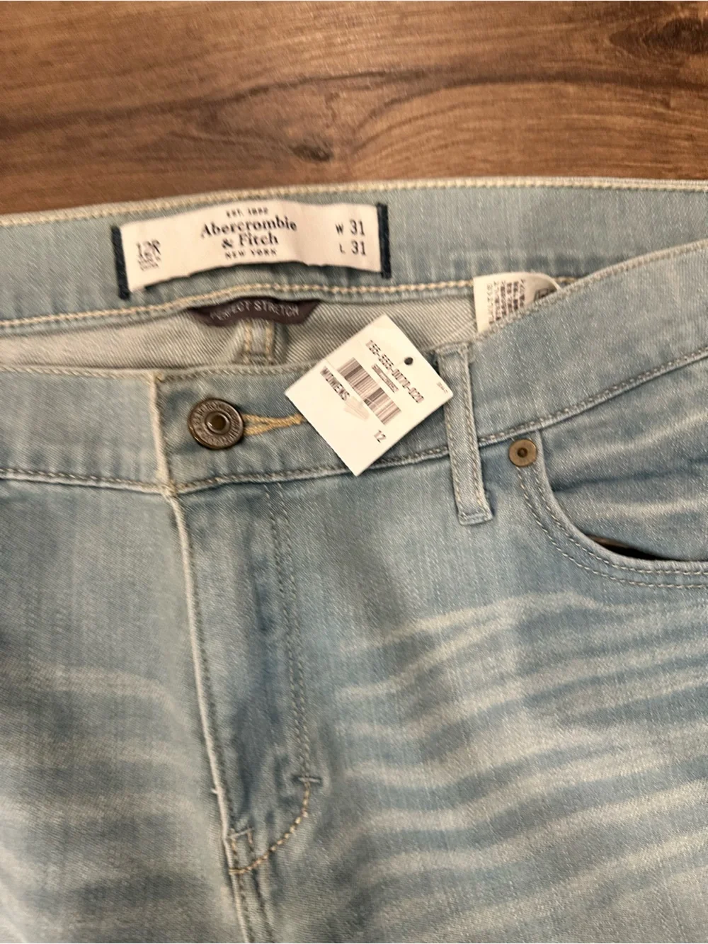 Abercrombie & Fitch Light Blue Brett Skinny Jeans